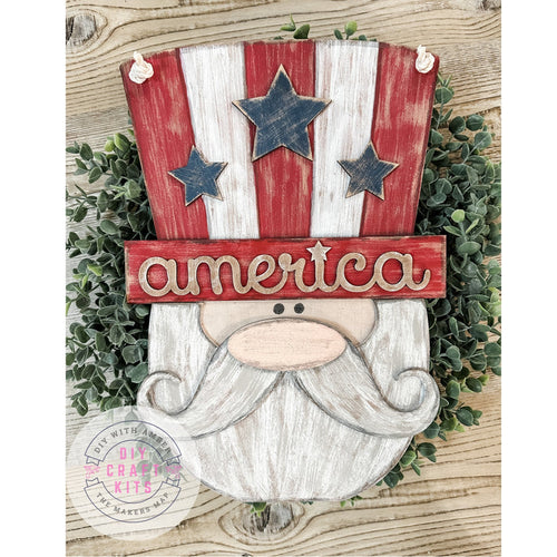 15 in BIG Uncle Sam Patriotic Door Hanger Sign DIY Kit