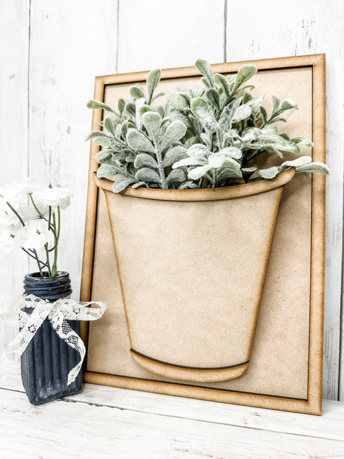 3D Flower Pot bucket Sign DIY Kit (single)