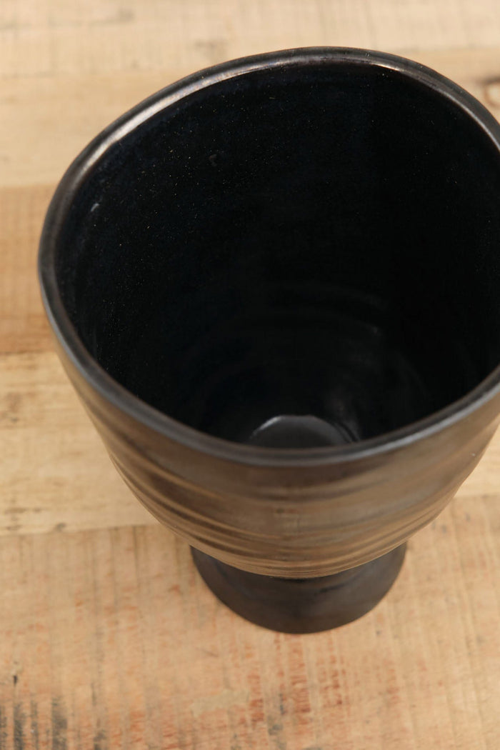 DBO Home Home Kitchen Vases Bare Pedestal Vase in Mussel Mussel