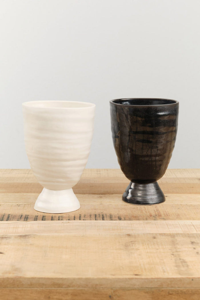 DBO Home Home Kitchen Vases Bare Pedestal Vase in Snowflake Snowflake
