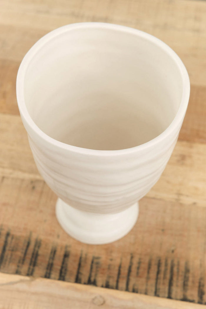 DBO Home Home Kitchen Vases Bare Pedestal Vase in Snowflake Snowflake