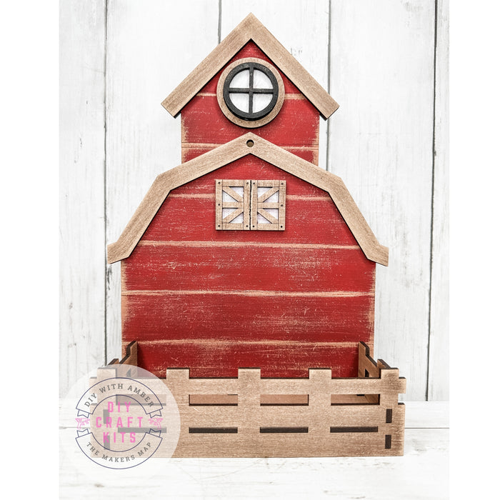 Barn Box Base for Interchangeable inserts DIY Craft Kit
