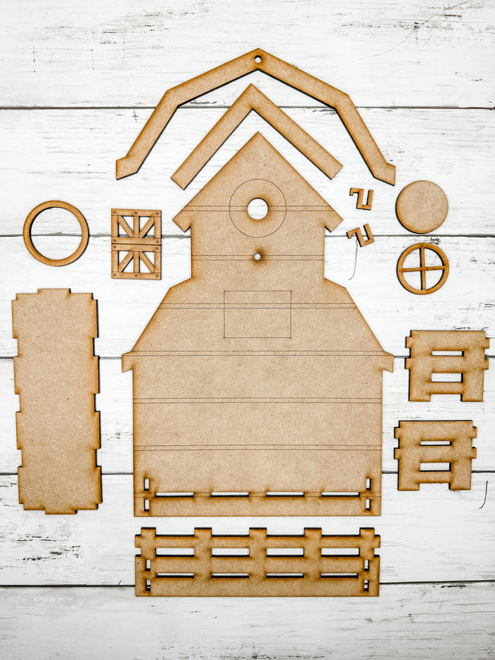 Barn Box Base for Interchangeable inserts DIY Craft Kit