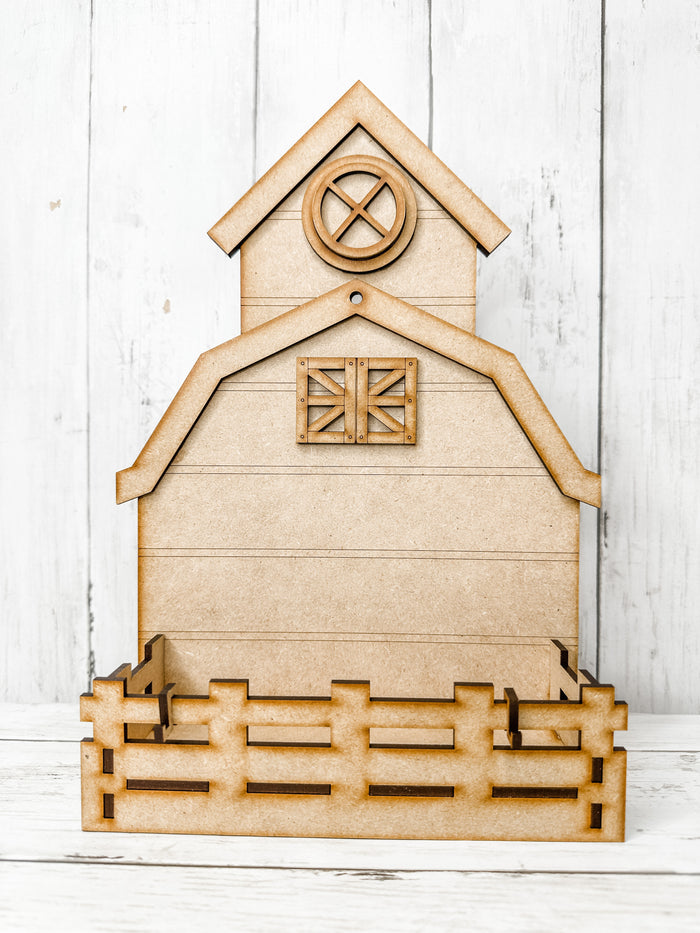 Barn Box Base for Interchangeable inserts DIY Craft Kit
