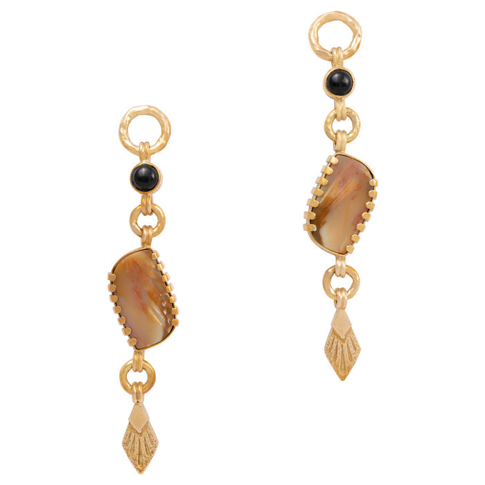 Black Obsidian & Bamboo Agate Grace