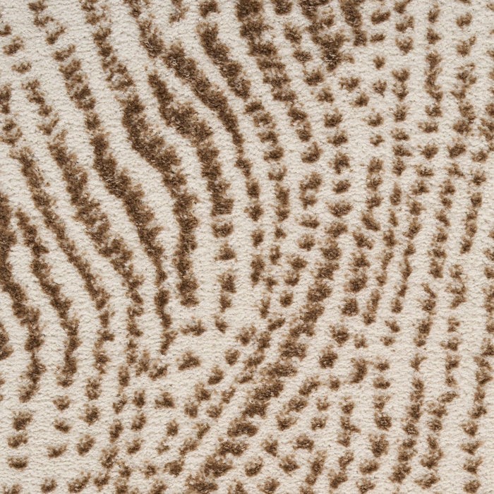 Braun Beige & Brown Swirl Pattern Abstract Rug