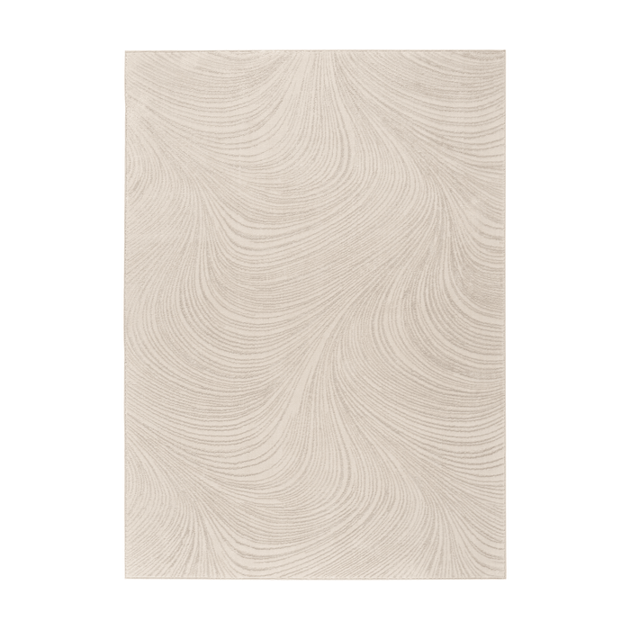 Braun Beige Swirl Pattern Abstract Rug