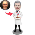 Chef Champion with Dessert Custom Figure Bobbleheads