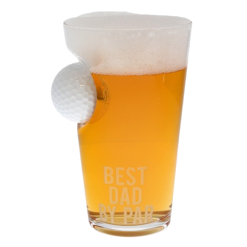 Dad By Par Golf Ball Glass