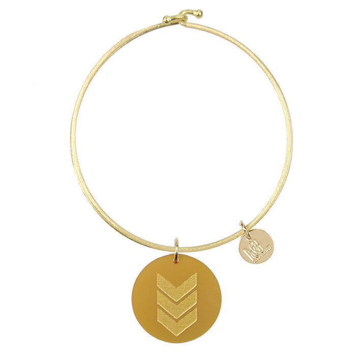 I found this at #moonandlola! - Eden Chevron Charm Bangle
