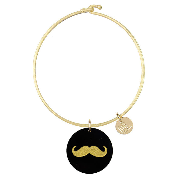 I found this at #moonandlola! - Eden Mustache Charm Bangle