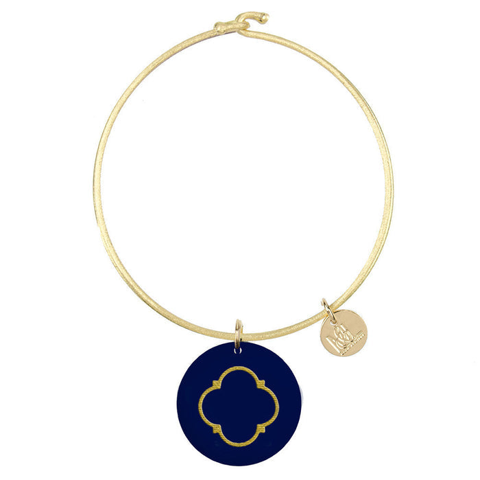 I found this at #moonandlola! - Eden Quatrefoil Charm Bangle