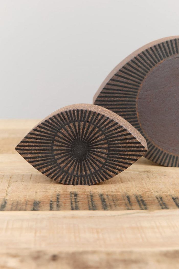 MQuan Art Ceramics Extra Small Eye in Tucker New Eye Double Tucker New Eye Double / 5" W X 3" H X 1.75" D