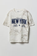 Girls New York Graphic Camo T-Shirt