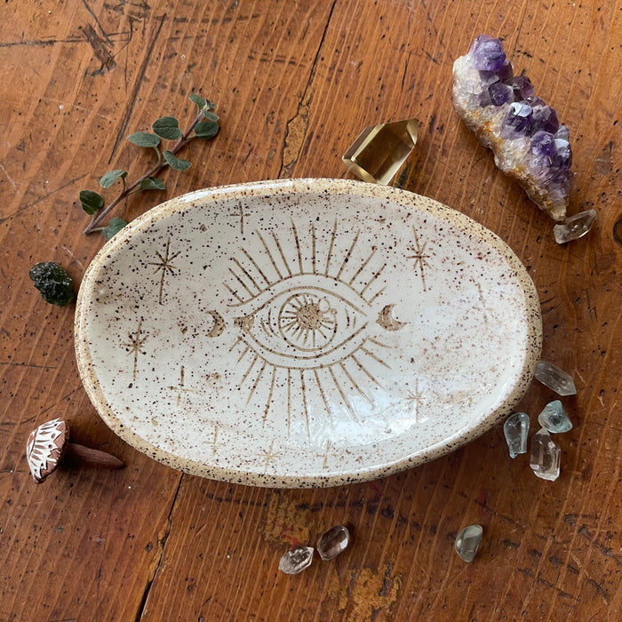 Handmade Smudge Tray | White