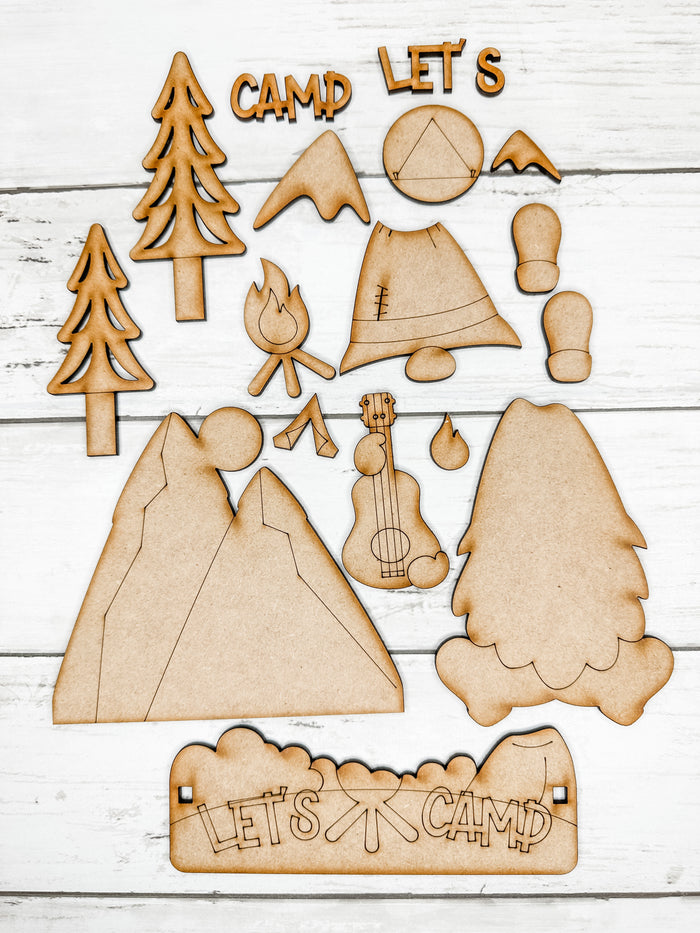 Happy Camper Insert for Interchangeable bases DIY Craft Kit