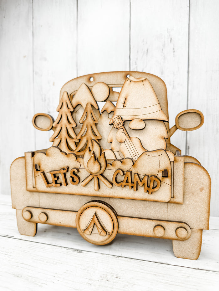 Happy Camper Insert for Interchangeable bases DIY Craft Kit