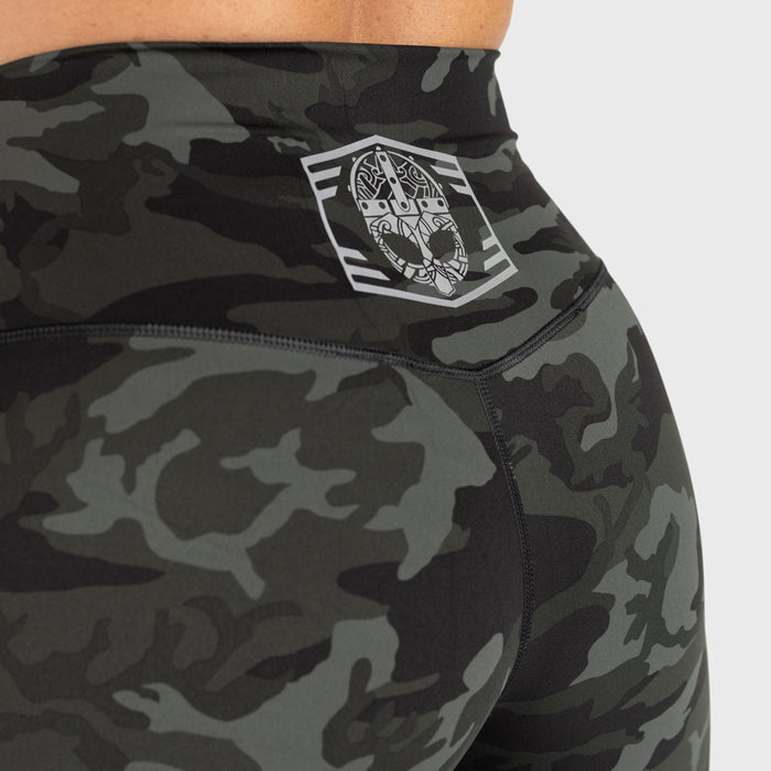 High Waisted Camo Leggings, Jungle - Grimfrost