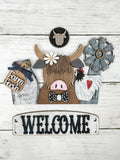 Highland Cow Insert for Interchangeable bases DIY Craft Kit