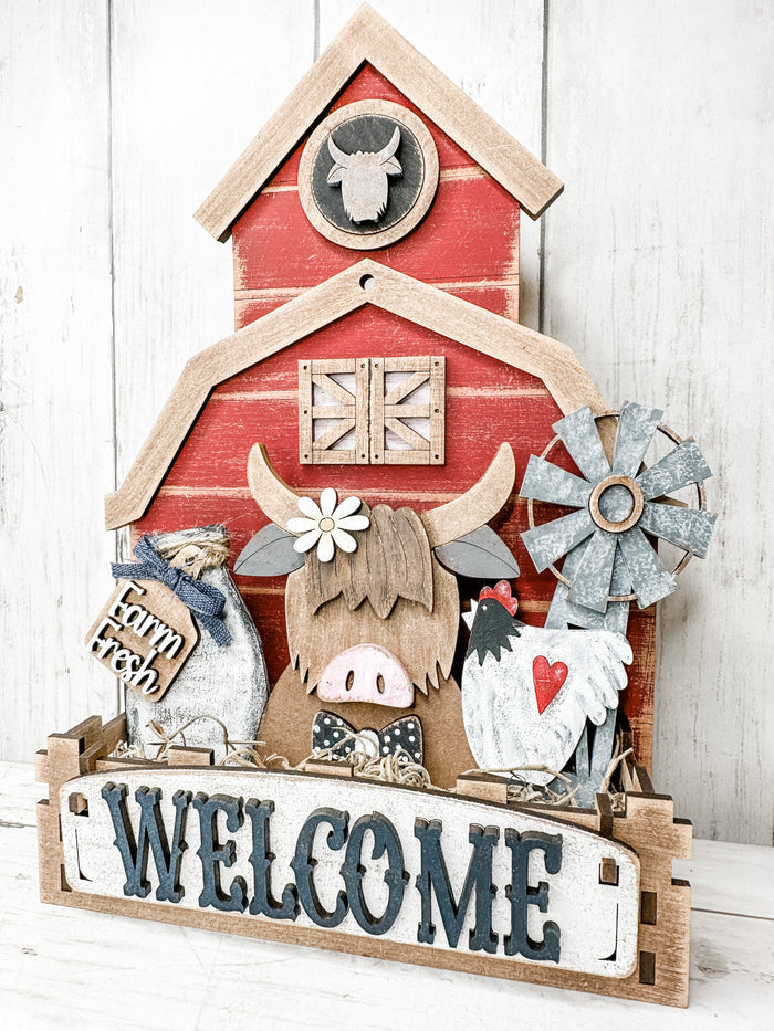 Highland Cow Insert for Interchangeable bases DIY Craft Kit
