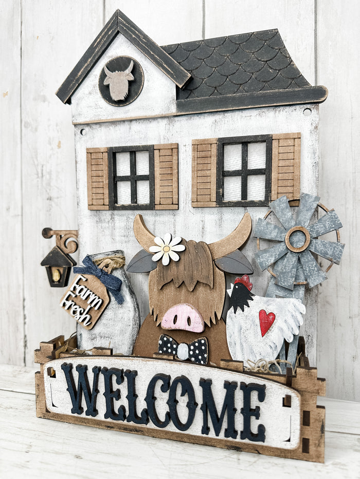 Highland Cow Insert for Interchangeable bases DIY Craft Kit