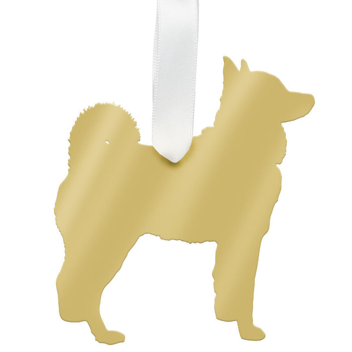 I found this at #moonandlola! - Husky Ornament Mirrored Gold