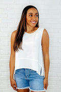 Keep it Cool or Crash Out Tank in Off White