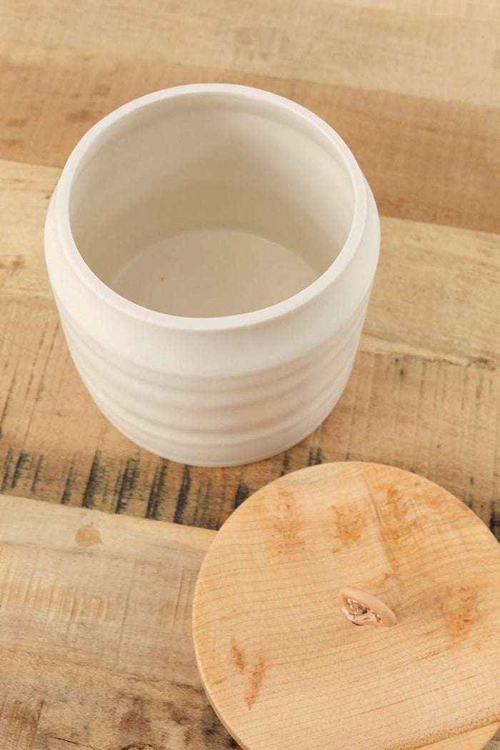DBO Home Home Vessels Large Bare Lidded Vessel in Snowflake Snowflake