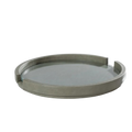 Leather Tray with Glass