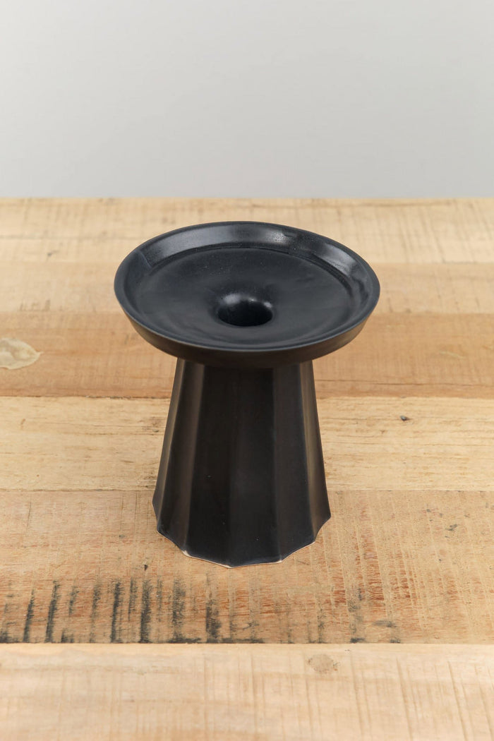 DBO Home Home Candle Holders Medium Fluted Candlestick Mussel