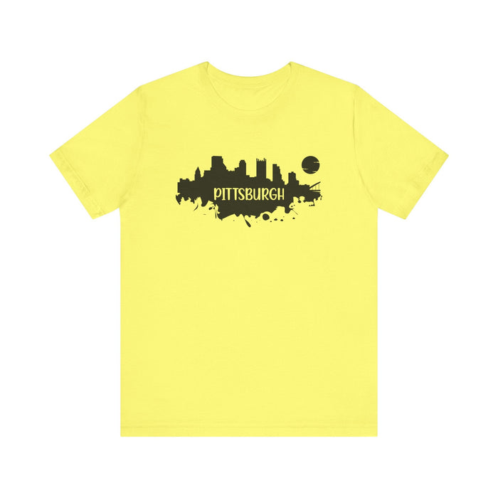 Pittsburgh Splash Skyline T-Shirt - Unisex bella+canvas 3001 T-Shirt - YinzerShop