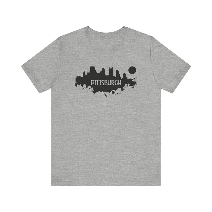 Pittsburgh Splash Skyline T-Shirt - Unisex bella+canvas 3001 T-Shirt - YinzerShop