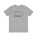 Pittsburgh the Star of Pennsylvania Short Sleeve T-Shirt - Unisex bella+canvas 3001 T-Shirt - YinzerShop