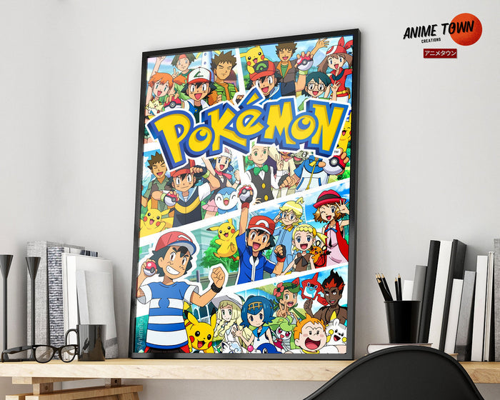 Anime Town Creations Poster Pokemon Journeys 5" x 7" Home Goods - Anime Pokemon Poster