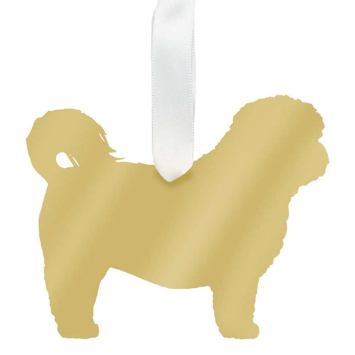 I found this at #moonandlola! - Shih-Tzu Ornament Mirrored Gold
