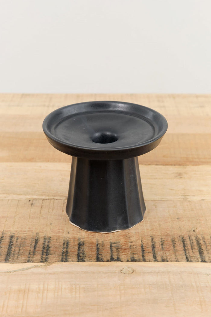 DBO Home Home Candle Holders Short Fluted Candlestick Mussel