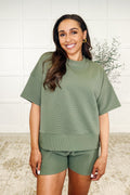 Slow Sunday Ribbed Knit Set in Light Olive