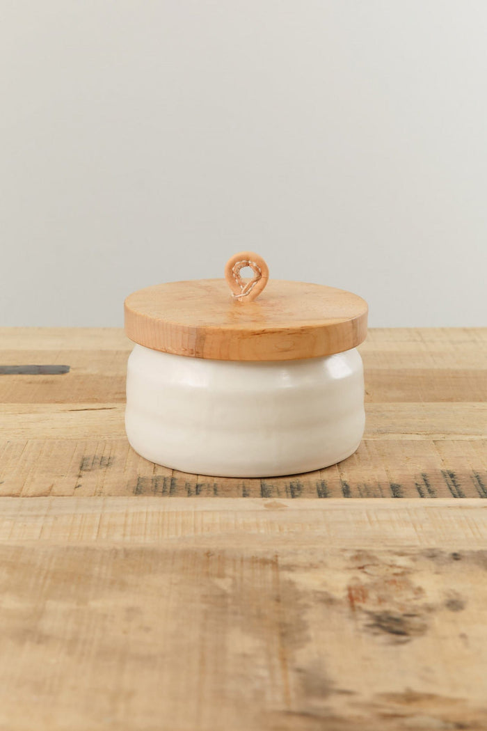 DBO Home Home Vessels Small Bare Lidded Vessel in Snowflake Snowflake
