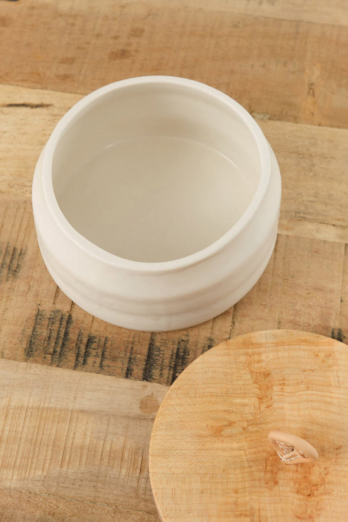 DBO Home Home Vessels Small Bare Lidded Vessel in Snowflake Snowflake