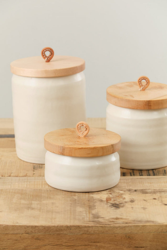 DBO Home Home Vessels Small Bare Lidded Vessel in Snowflake Snowflake