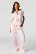 Soft Button-Up Top & Pant Pajama Set