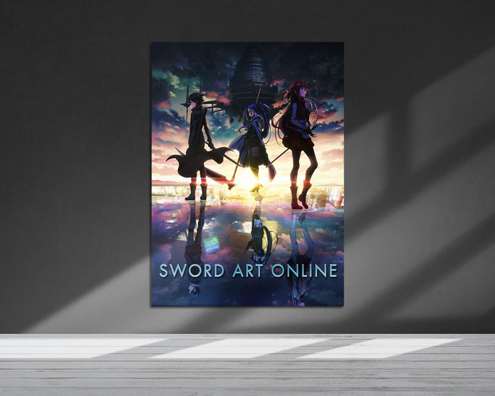 Anime Town Creations Metal Poster Sword Art Online Skyscape 24" x 36" Home Goods - Anime Sword Art Online Metal Poster