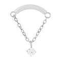 Titanium Floating Gem Threadless End - Clear CZ (18g/16g)