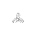 Titanium Triple Threadless End - Clear CZ (18g/16g)