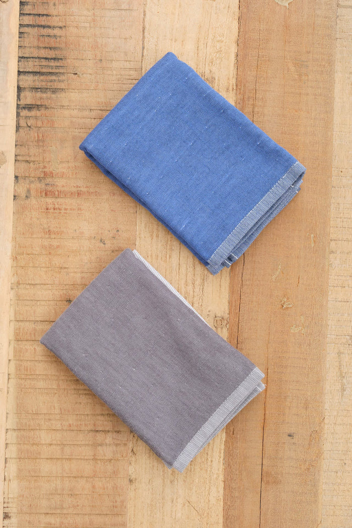 Yoshii Home Bath Towels Two-Tone Chambray Washcloth