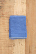 Yoshii Home Bath Towels Two-Tone Chambray Washcloth Blue / 13" X 13"