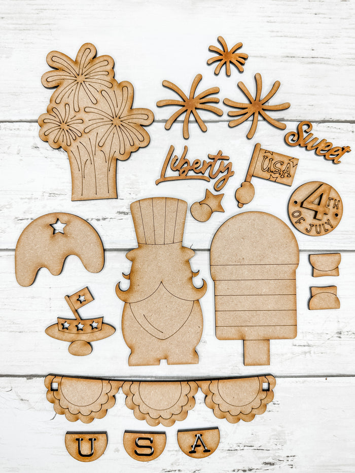 Uncle Sam Insert for Interchangeable bases DIY Craft Kit