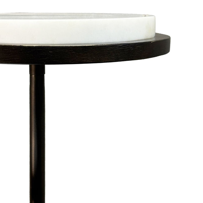 Utopia Deep Bronze 2 Tiered Side Table with Marble Top Furniture