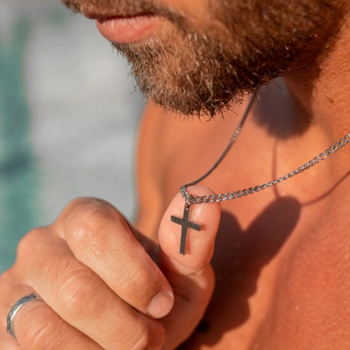 Waterproof Stainless Steel Cross For Men