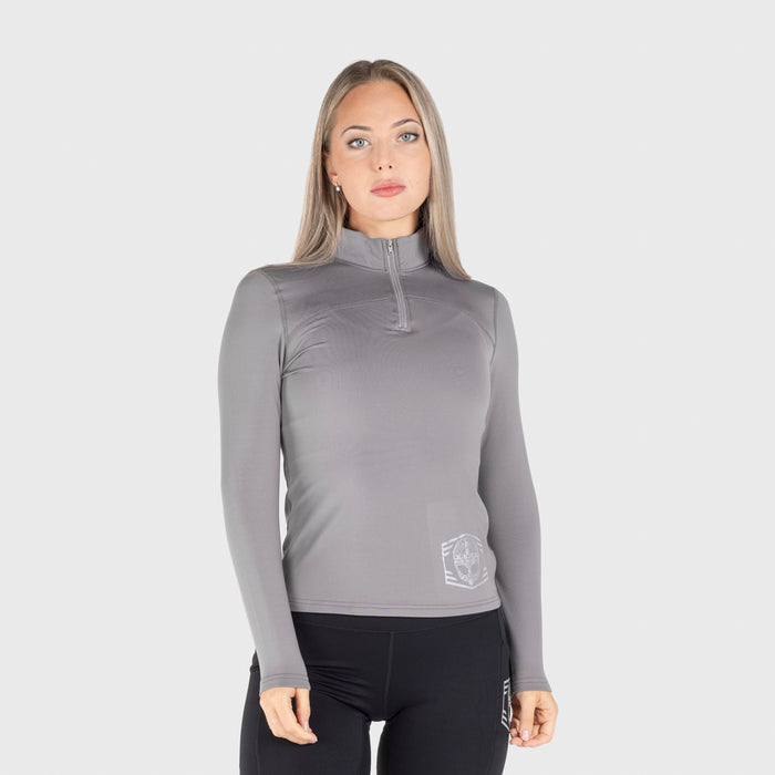 Women's Half Zip, Grey - Grimfrost